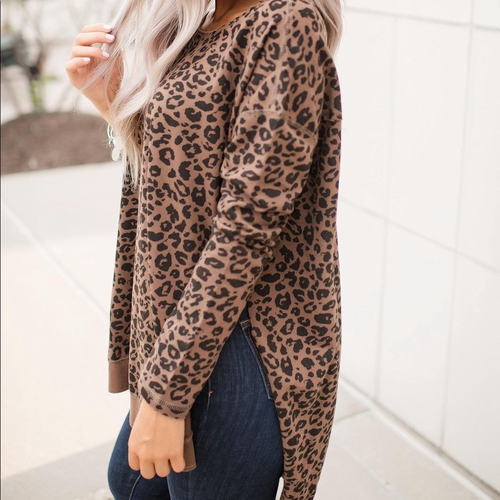 Leopard Z Supply Crewneck Sweater